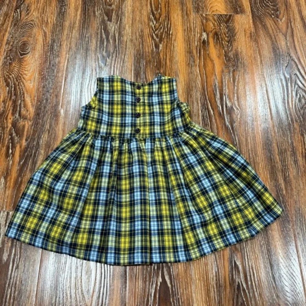 VTG OshKosh B'gosh & Childrens Place Plaid‎ Dress Bundle Red Yellow Girls 18-24M
